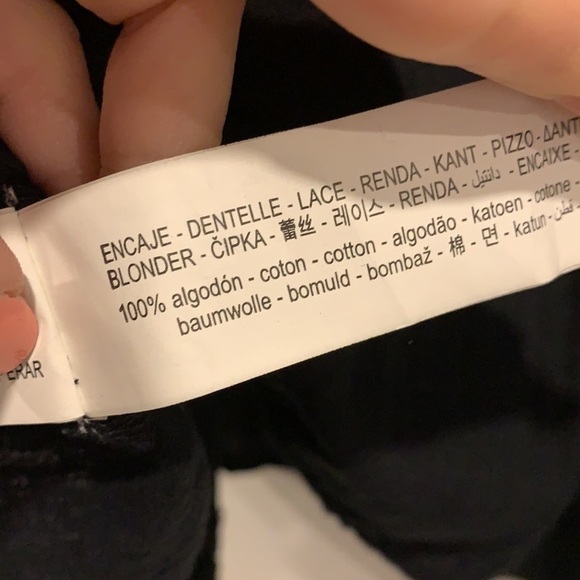 Nwt Zara Black Laced Cotton Blouse - Picture 5 of 6